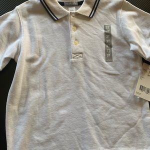 Carter 3T polo NWT white with navy trim